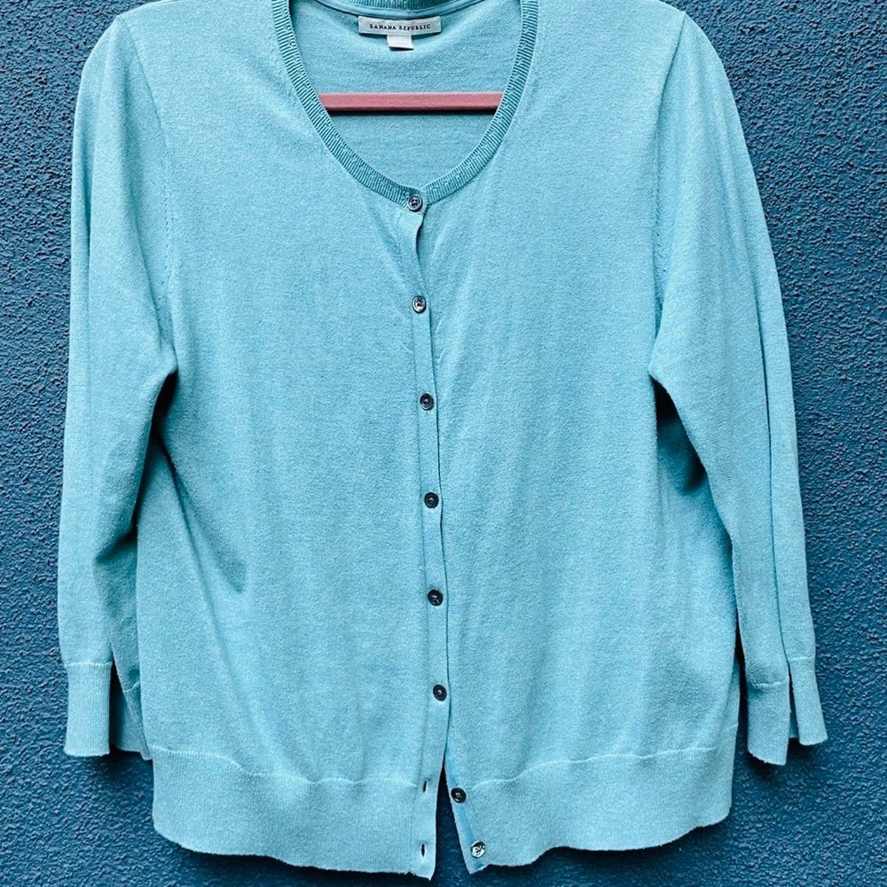 Banana Republic Aqua Cardigan XL